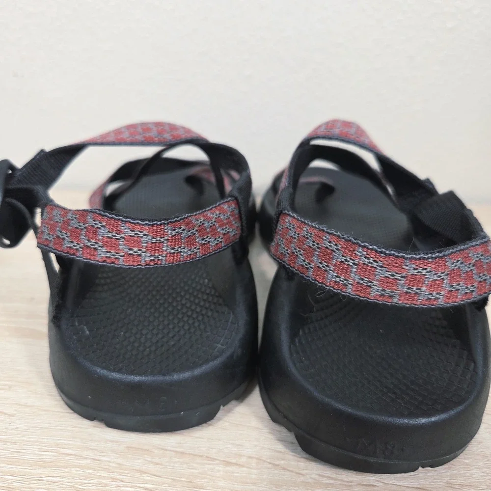 Chaco Z/Cloud Hiking Sport Sandals‎ Black Red Gray Webbing Men's 8